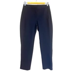 Lululemon Womens sz 6 Navy Blue Trousers Pant Zipper & Button Closure Inseam 26"